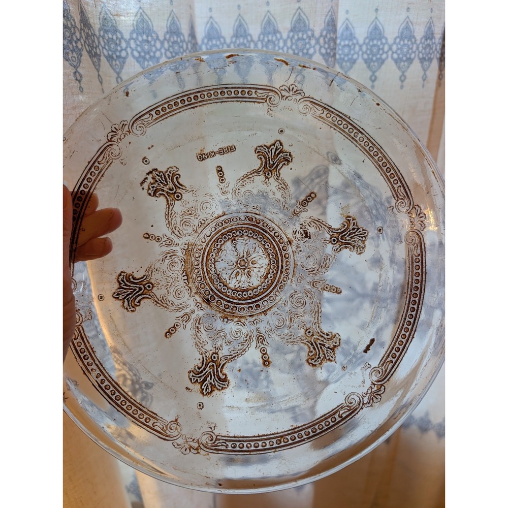 Vintage Fire-King Glass Pie Plate Baking Dish Oven Ware USA